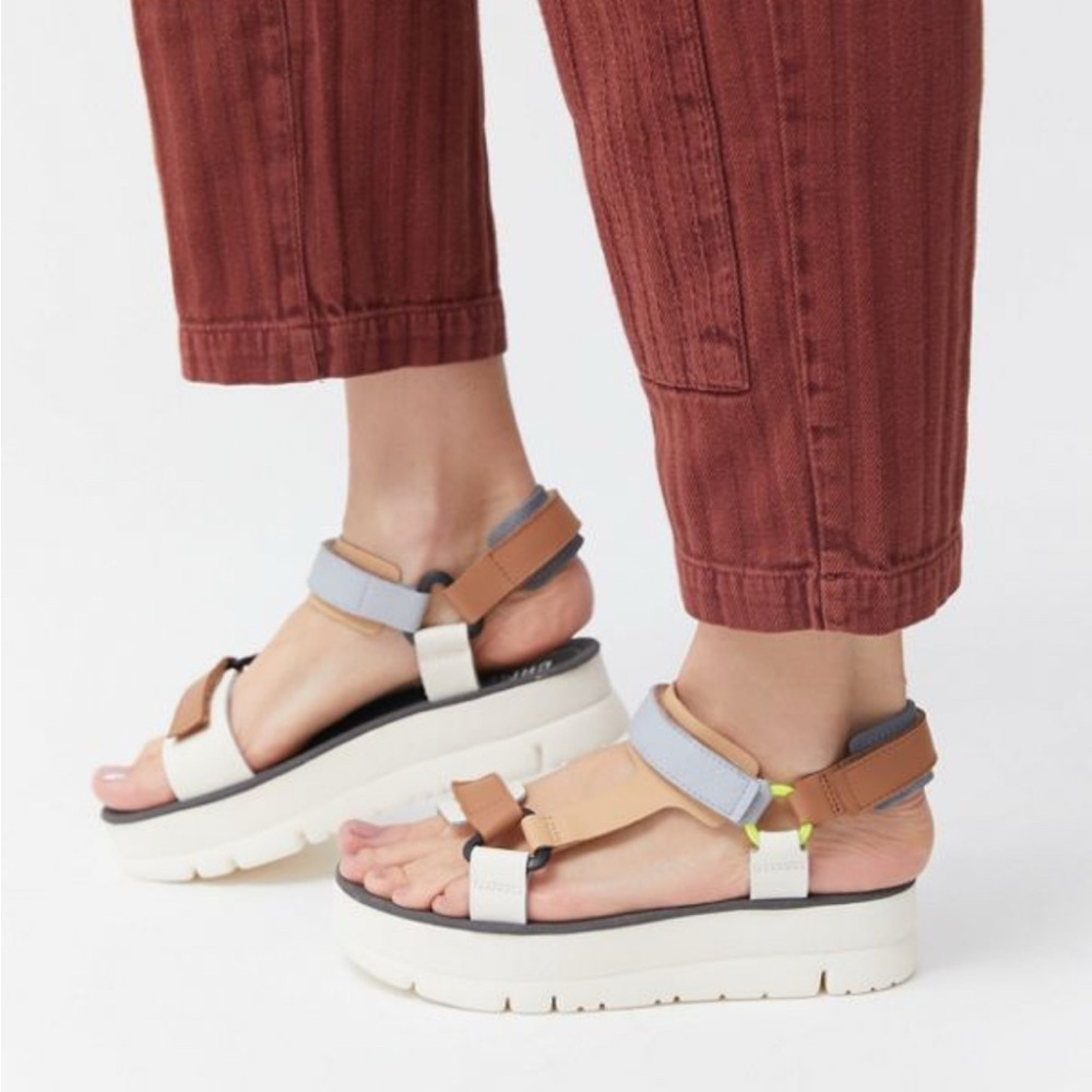 Camper Women's Sandals in Brown, Gray, and White